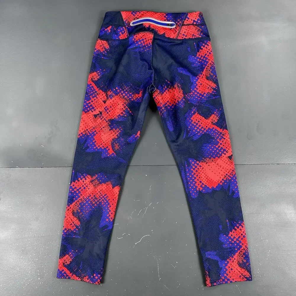 Athleta Leggings Women XS Electro Sonar Capri Athleisure Active Stretch Comfort - Picture 6 of 7